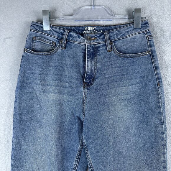 HT Denim Mom Jeans Women's Size 7 Light Wash Stretch High Rise Blue - Picture 3 of 11